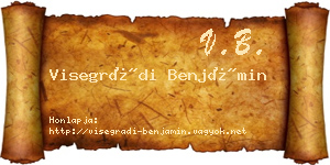 Visegrádi Benjámin névjegykártya